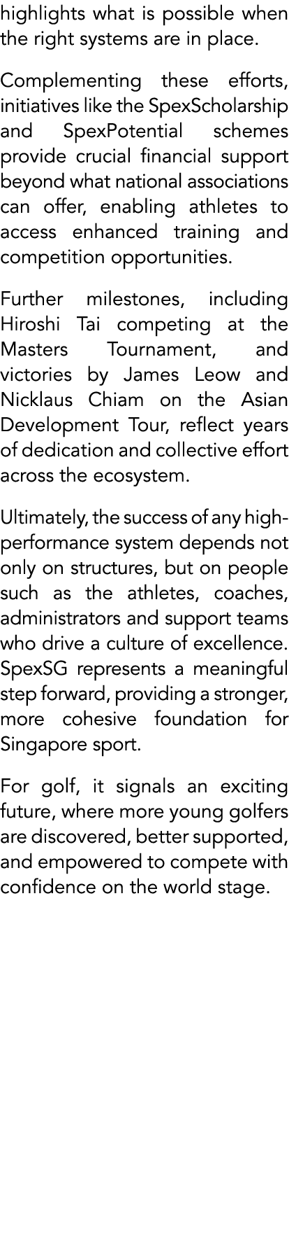 highlights what is possible when the right systems are in place. Complementing these efforts, initiatives like the Sp...