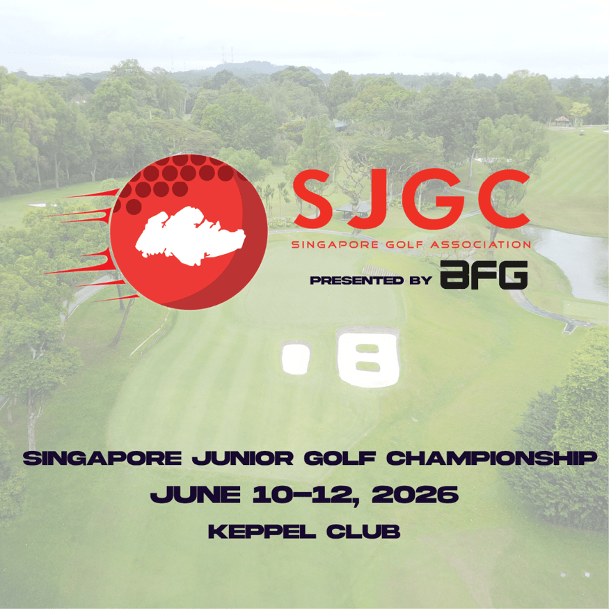 A golf course with a sign that says SJGC. Description generated by AI