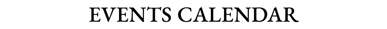 EVENTS CALENDAR