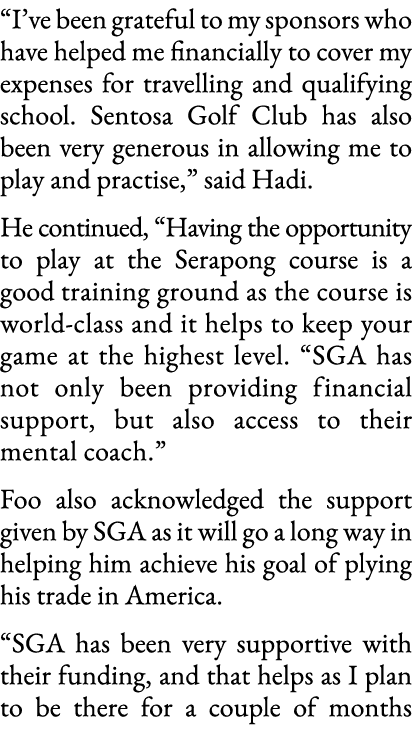  I ve been grateful to my sponsors who have helped me financially to cover my expenses for travelling and qualifying    