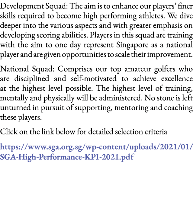 Development Squad: The aim is to enhance our players  finer skills required to become high performing athletes  We di   