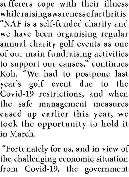 sufferers cope with their illness while raising awareness of arthritis   NAF is a self-funded charity and we have bee   